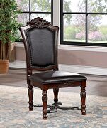 Black leatherette seat dining chair main photo
