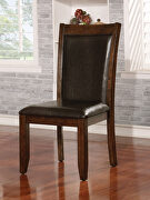 Brown cherry transitional dining chair main photo