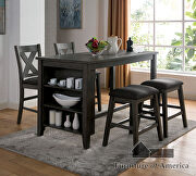 Gray finish rustic counter height table