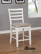 White panel back chairs counter ht. chair