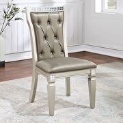 Warm gray leatherette seats dining chair main photo
