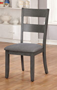 Gray finish padded fabric dining chair main photo