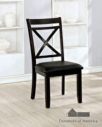 Dark brown/dark oak transitional side chair main photo