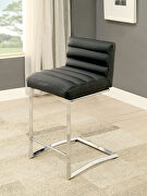Chrome/black contemporary counter ht. chair main photo
