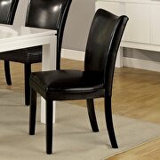 Belliz (Black) Black contemporary leatherette parson chair