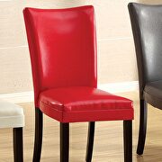 Belliz (Red) Red contemporary leatherette parson chair
