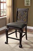 Petersburg (Gray) Dark gray scroll back traditional counter ht. chair