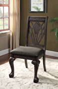 Dark gray traditional dining chair