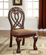 Royal style cherry brown finish dining chair
