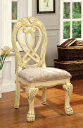 Royal style antique white finish dining chair