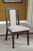 Weathered gray transitional side chair