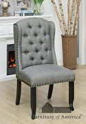 Light gray /antique black rustic side chair