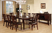 Espresso finish transitional dining table