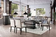 Espresso wood contemporary style dining table w/ extension main photo