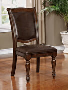 Brown cherry/ espresso padded seat and back dining chair main photo