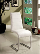 Richfield (White) White padded leatherette dining chair