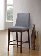 Brown cherry/ gray mid-century modern counter ht. chair main photo
