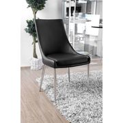 Izzy (Black) Black chrome contemporary chair