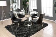Mirrored base / glass top contemporary dining table
