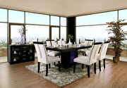 Black/beige transitional dining table main photo