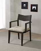 Padded ivory fabric seat dining chair main photo