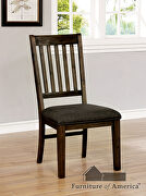 Walnut padded fabric upholstery dining chair main photo