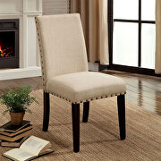 Beige upholstered seat dining chair main photo