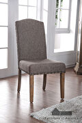 Natural/ brown upholstered seat dining chair main photo