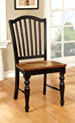 Black/ antique oak cottage dining chair