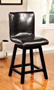 Black finish contemporary counter ht. chair