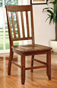 Dark oak transitional style dining chair main photo