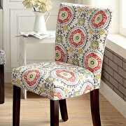 Orange aboriginal pattern padded fabric chair