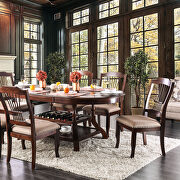 Brown cherry transitional dining table