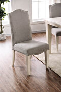 Antique white transitional dining chair