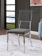 Acrylic / glass / metal modern dining chair