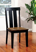 Alana Antique oak/black transitional dining chair