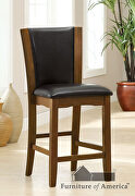 Manhattan III Dark cherry/ brown padded leatherette counter ht. chair