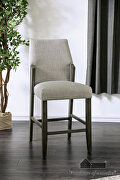 Gray padded fabric seat & back counter ht. chair main photo
