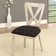 Black padded microfiber seat dining chair