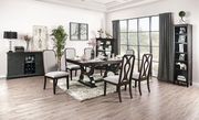Espresso transitional dining table