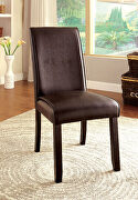 Atenna Dark walnut leatherette parson chair