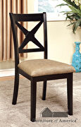 Dark oak/ black transitional dining chair