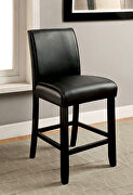 Black leatherette upholstered back & seat counter ht. chair main photo