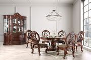 Antique cherry french style round dining table main photo