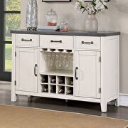 Solid wood frames server in white/gray finish main photo