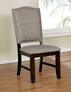 Gray contour seat transitional dining chair main photo