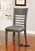 Clean & crisp silhouette dining chair in gray finish main photo