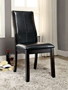 Espresso leatherette upholstery dining chair main photo