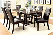 Dark cherry/ black faux marble table top dining table