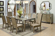 Antique gold contemporary dining table main photo